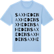 Blue Soul t-shirt med Saxheden ordlek t-shirt