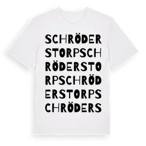 Schröderstorp ordlek t-shirt – ekologisk bomull t-shirt från Pinshirt