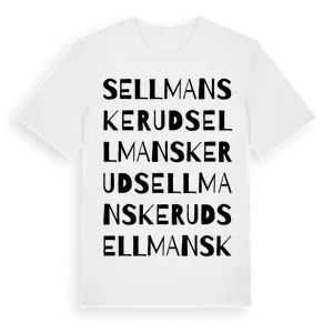 Sellmanskerud ordlek t-shirt – ekologisk bomull t-shirt från Pinshirt