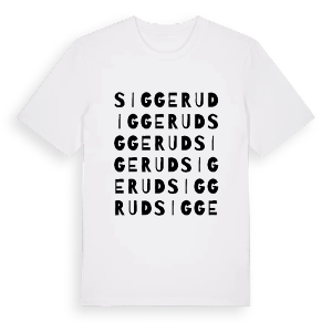 Siggerud ordlek t-shirt – ekologisk bomull t-shirt från PinShirt