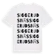 White t-shirt med Siggerudsnäs ordlek t-shirt