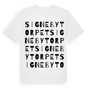 Signebytorpet ordlek t-shirt – ekologisk bomull t-shirt från PinShirt