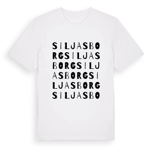 Siljasborg ordlek t-shirt – ekologisk bomull t-shirt från PinShirt