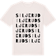 Vintage White t-shirt med Siljerud ordlek t-shirt