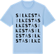 Blue Soul t-shirt med Silkesta ordlek t-shirt
