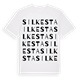 White t-shirt med Silkesta ordlek t-shirt