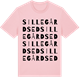 Pink Cotton t-shirt med Sillegårdsed ordlek t-shirt