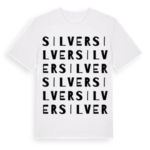 Silver ordlek t-shirt – ekologisk bomull t-shirt från PinShirt