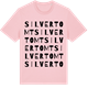 Pink Cotton t-shirt med Silvertomt ordlek t-shirt
