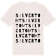 Vintage White t-shirt med Silvertomt ordlek t-shirt