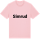 Pink Cotton t-shirt med Simrud fetstil t-shirt