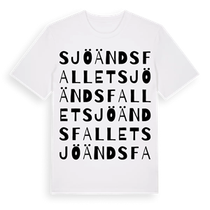 Sjöändsfallet ordlek t-shirt – ekologisk bomull t-shirt från Pinshirt