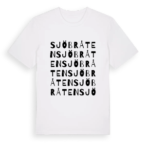 Sjöbråten ordlek t-shirt – ekologisk bomull t-shirt från PinShirt