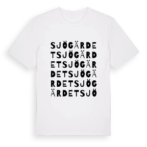 Sjögärdet ordlek t-shirt – ekologisk bomull t-shirt från PinShirt