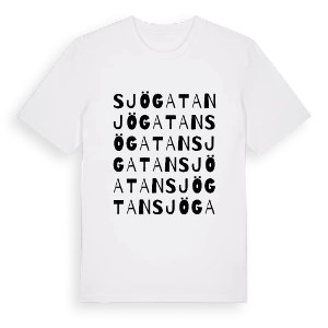 Sjögatan ordlek t-shirt – ekologisk bomull t-shirt från PinShirt