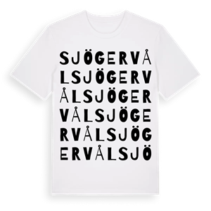 Sjögervål ordlek t-shirt – ekologisk bomull t-shirt från PinShirt