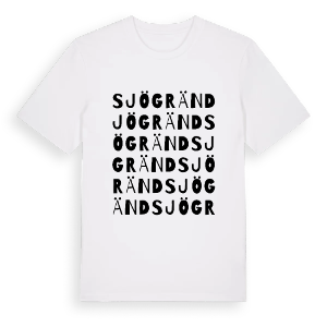 Sjögränd ordlek t-shirt – ekologisk bomull t-shirt från PinShirt