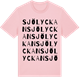 Pink Cotton t-shirt med Sjölyckan ordlek t-shirt