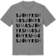 Mid Heather Gray t-shirt med Sjömyrshag ordlek t-shirt
