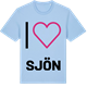 Blue Soul t-shirt med Jag älskar Sjön t-shirt stort tryck