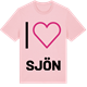 Pink Cotton t-shirt med Jag älskar Sjön t-shirt stort tryck