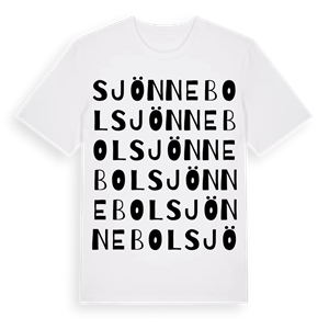 Sjönnebol ordlek t-shirt – ekologisk bomull t-shirt från Pinshirt