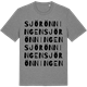Mid Heather Gray t-shirt med Sjörönningen ordlek t-shirt