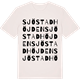 Vintage White t-shirt med Sjöstadhöjden ordlek t-shirt