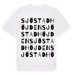 Sjöstadhöjden ordlek t-shirt – ekologisk bomull t-shirt från PinShirt