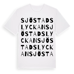 Sjöstadslyckan ordlek t-shirt – ekologisk bomull t-shirt från Pinshirt