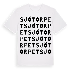 Sjötorpet ordlek t-shirt – ekologisk bomull t-shirt från PinShirt