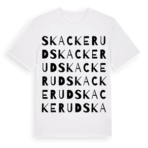 Skackerud ordlek t-shirt – ekologisk bomull t-shirt från PinShirt
