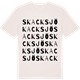 Vintage White t-shirt med Skacksjö ordlek t-shirt