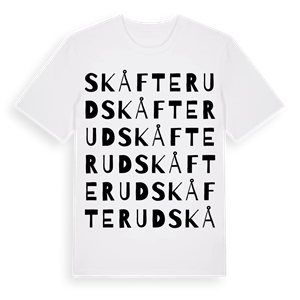 Skåfterud ordlek t-shirt – ekologisk bomull t-shirt från PinShirt