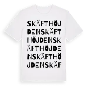 Skäfthöjden ordlek t-shirt – ekologisk bomull t-shirt från Pinshirt