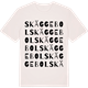 Vintage White t-shirt med Skäggebol ordlek t-shirt
