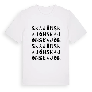Skajön ordlek t-shirt – ekologisk bomull t-shirt från PinShirt