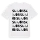 White t-shirt med Skajön ordlek t-shirt