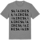 Mid Heather Gray t-shirt med Skåkene ordlek t-shirt