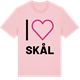 Pink Cotton t-shirt med Jag älskar Skål t-shirt stort tryck