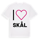 White t-shirt med Jag älskar Skål t-shirt stort tryck