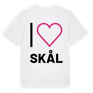 Jag älskar Skål t-shirt stort tryck – ekologisk bomull t-shirt från Pinshirt