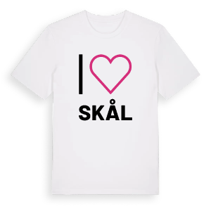 Jag älskar Skål t-shirt stort tryck – ekologisk bomull t-shirt från PinShirt