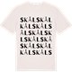 Vintage White t-shirt med Skål ordlek t-shirt