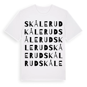 Skålerud ordlek t-shirt – ekologisk bomull t-shirt från PinShirt