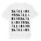 White t-shirt med Skällarbyn ordlek t-shirt