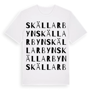 Skällarbyn ordlek t-shirt – ekologisk bomull t-shirt från Pinshirt