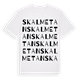 White t-shirt med Skalmetan ordlek t-shirt