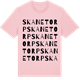 Pink Cotton t-shirt med Skanetorp ordlek t-shirt