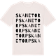 Vintage White t-shirt med Skanetorp ordlek t-shirt